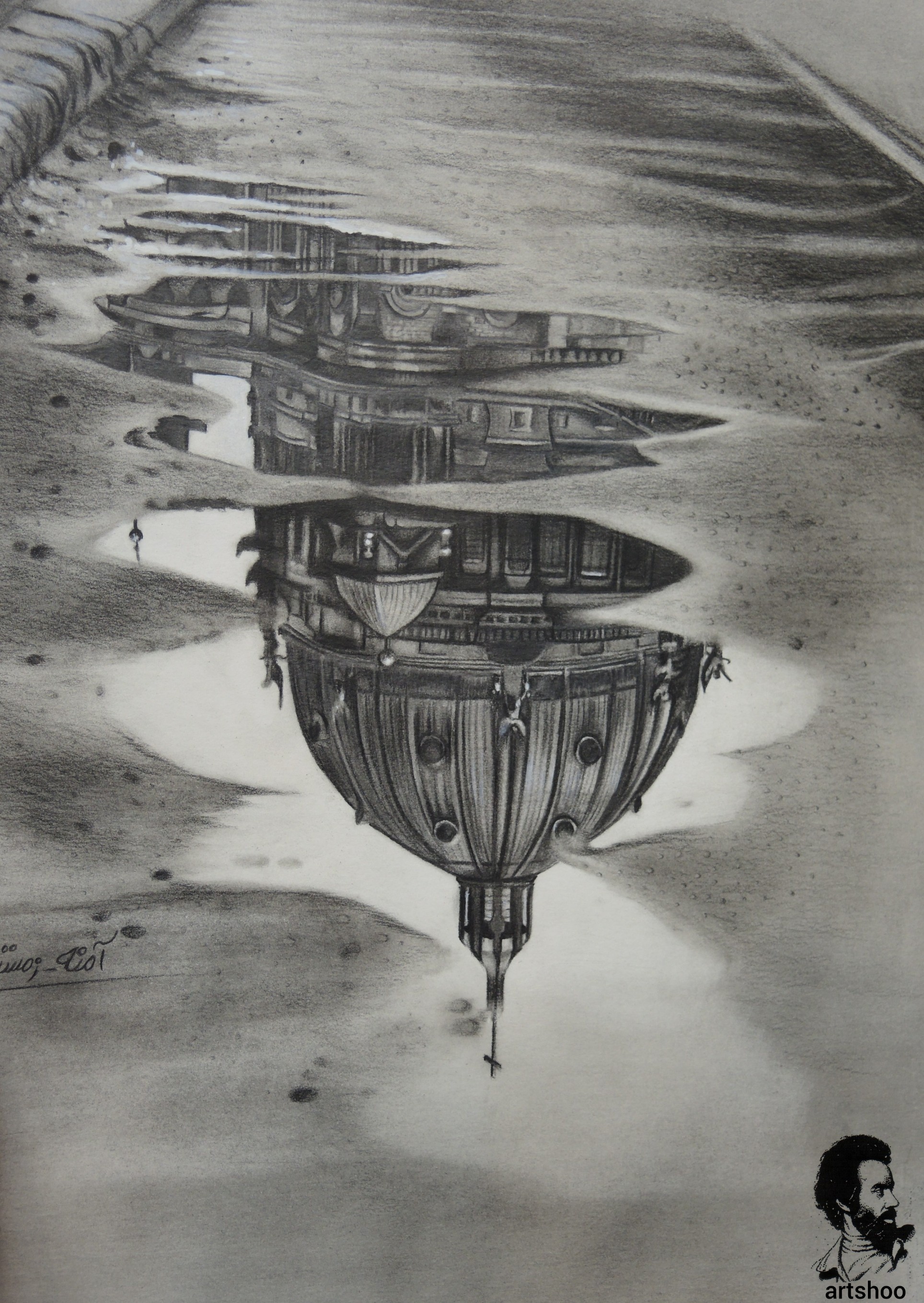 نقاشی سیاه قلم اورژینال